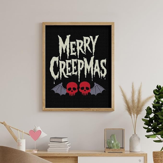 AIVKIEJK Diamond Painting Kits for Adults - Halloween & Christmas Gothic Ghost Christmas Painting DIY 5D Full Drill Diamond Dots Paintings with Diamonds Gem Art and Crafts Home Decor 16"x20"