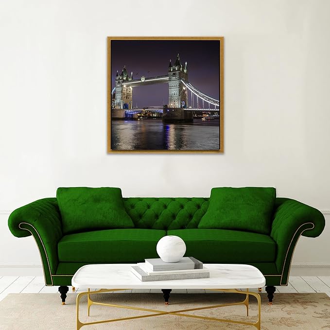 Pixy Canvas Floater Frame 21x21 for 1.5 inch Deep Canvas Paintings/Canvas Prints/Wood Canvas Panels/Wall Art/Wall Decor/Home Decor/Artwork (Rustic Gold, 21 x 21 inch, Square)