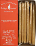 D'light Online Elegant 10" Unscented Colonial Ivory Taper Candles, Premium Quality Hand-Dipped Tapered Candles, Dripless and Smokeless - Set of 12 Individually Wrapped (10 Inch, Colonial Ivory)