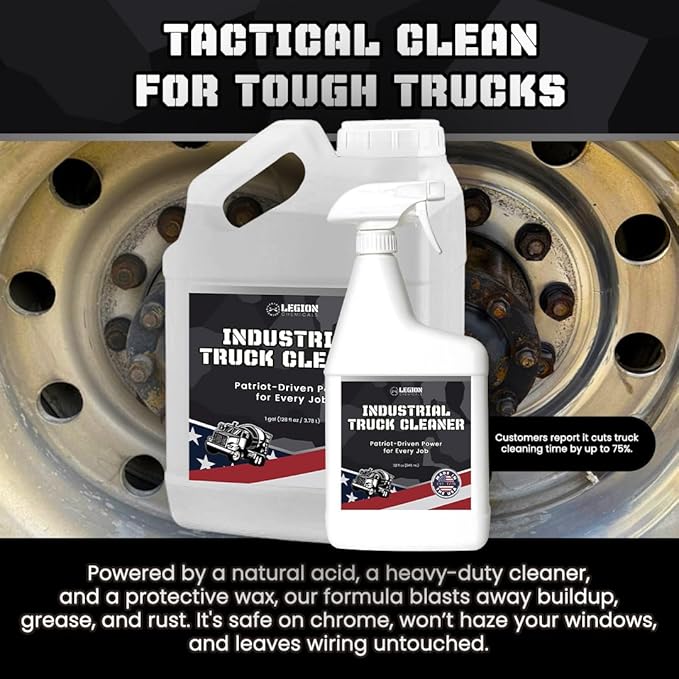 Industrial Truck Cleaner – Degreaser & Cleaner Kit with 1 Quart and 1 Gallon Bottles, Tough on Road Grime, Gentle on People and Equipment