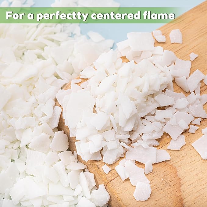 100% Natural Soy Wax Flakes for Candle Making, Eco-Friendly,Farm-Sourced, No Additives, Clean Burning, DIY Candle Supplies, Safe and Pure, 2 LBS