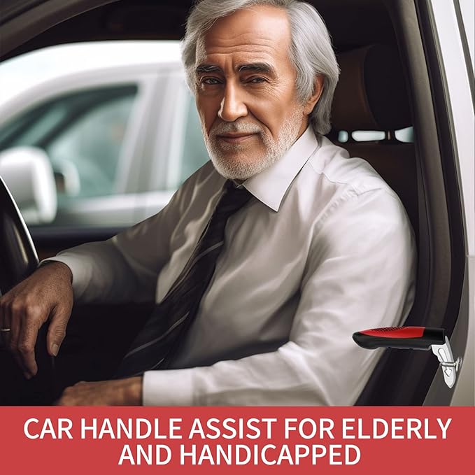 Car Handle Assist for Elderly, Door Handles for Automotive, Multifunctional Car Handle Assist, Handicapped Elderly Assistant Support Bar, Red & Blue
