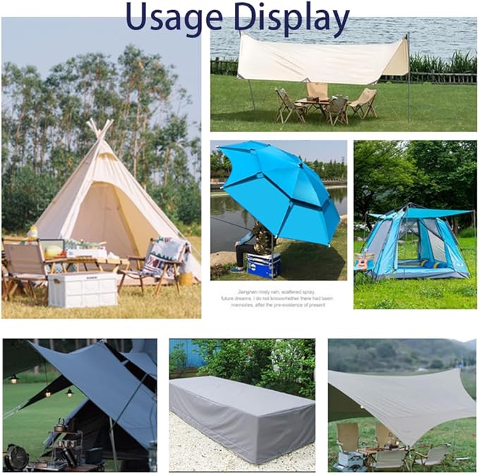 600D Outdoor Waterproof Fabric by The Yard - 59" Wide Light Brown Nylon Fabric for Furniture Covers, Outdoor Chair Cushions, Awnings - DIY Sewing Material (3 Yard)