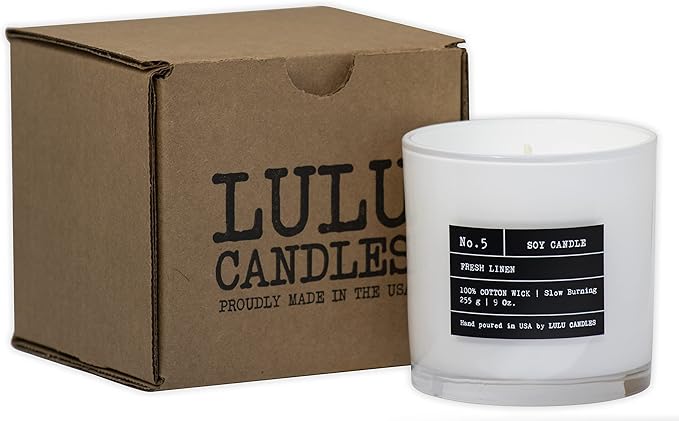 Lulu Candles | Apple Cinnamon | Luxury Scented Soy Jar Candle | Hand Poured in The USA | Highly Scented & Long Lasting (9 Oz.)