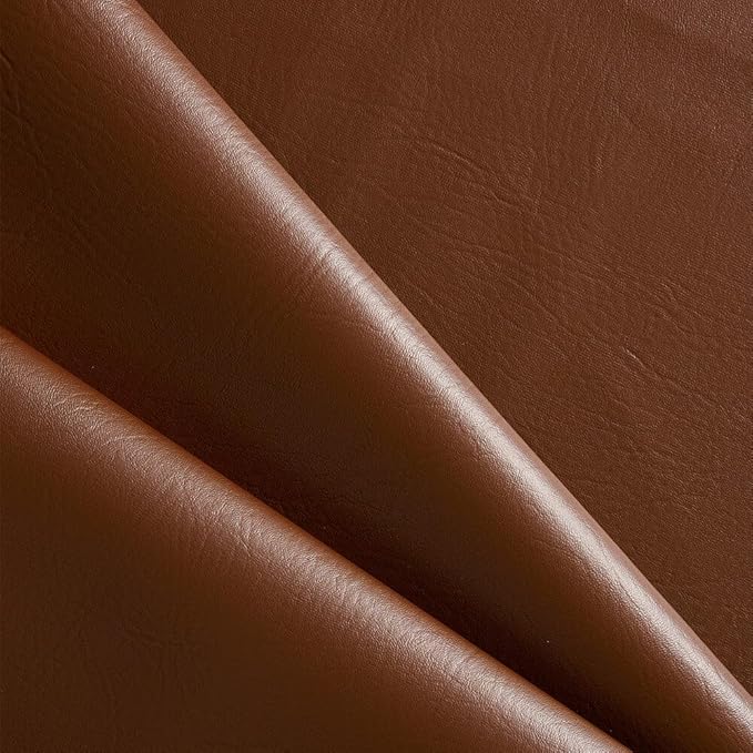 Ottertex Vinyl Fabric Faux Leather Pleather Upholstery 54" Wide by The Yard (1 Yard, Brown)