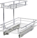 HOLDN’ STORAGE Under Sink Organizers and Storage - 2 Tier slide out Cabinet Organizer With Sliding Drawers For Inside Cabinets- Lifetime Limited Warranty 11" W x 18" D x 15”H, Chrome
