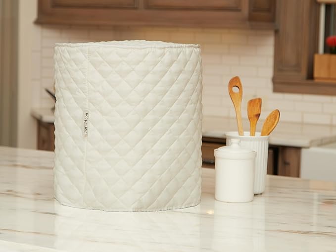 Covermates Keepsakes Slow Cooker Cover – Quilted Electric Appliance Protector for Kitchen Counter Storage – Dust & Stain Resistant – Washable Slip-On Design, Cream