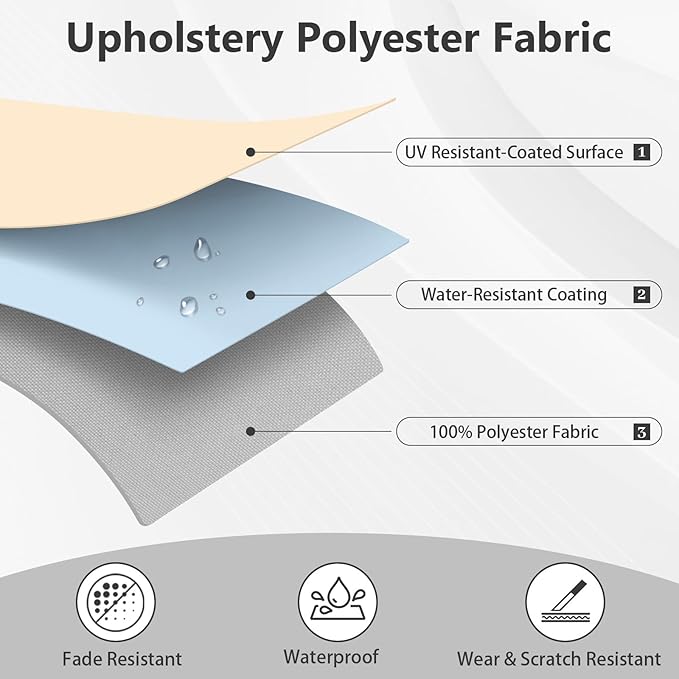 OTOEZ 600D Waterproof Canvas Fabric by The Yard, Fade & UV Resistant Outdoor Upholstery Material 58" W Water Resistant Cordura Polyester Fabric for Marine Boat Awning Tent Chairs DIY, 1 Yard Black
