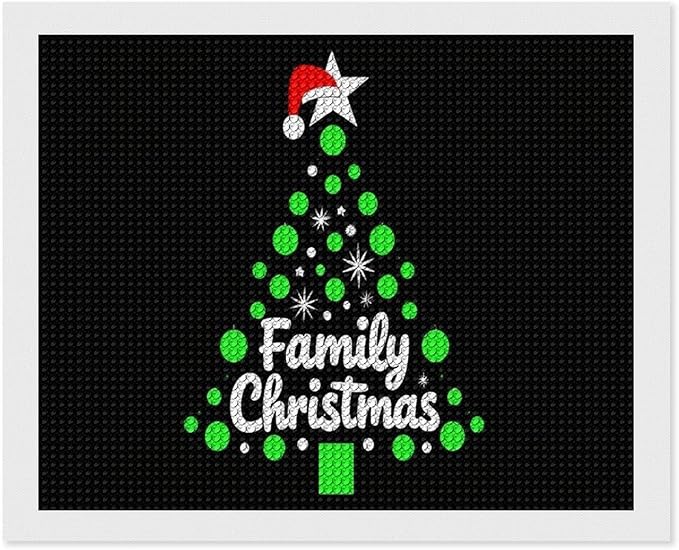 AIVKIEJK Diamond Painting Kits for Adults - Cute Family Christmas Painting DIY 5D Full Drill Diamond Dots Paintings with Diamonds Gem Art and Crafts Home Decor 16"x20"