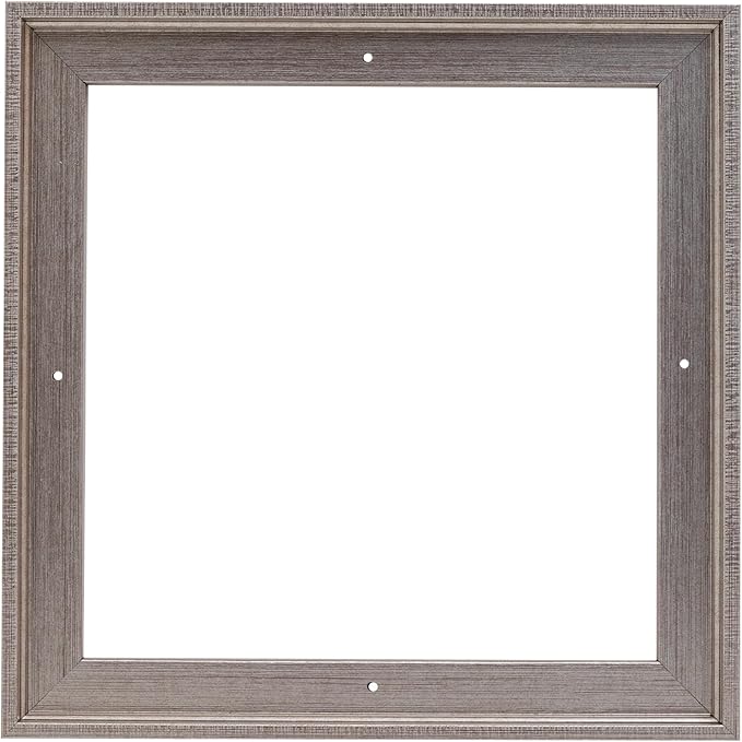 Pixy Canvas Floater Frame 32x32 for 3/4 (0.75) inch Deep Canvas Paintings/Canvas Prints/Wood Canvas Panels/Wall Art/Wall Decor/Home Decor/Artwork (Antique Silver, 32 x 32 inch, Square)