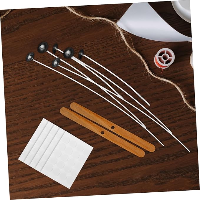 TEHAUX 1set Candle Making Kit Candle Wicks Stickers Holders Complete for Birthdays Parties