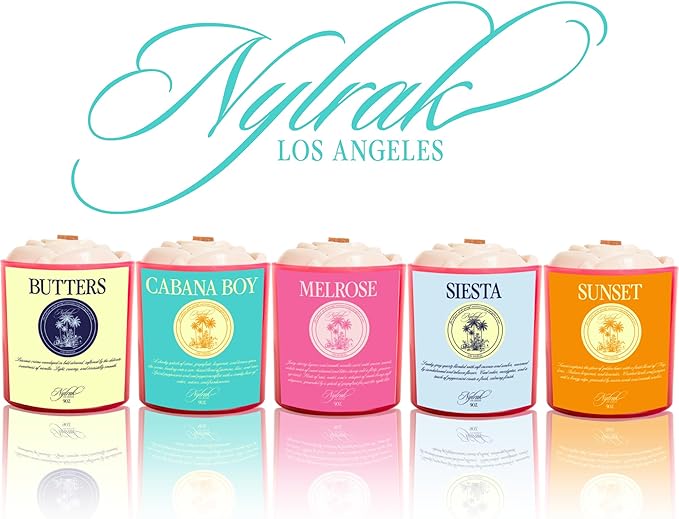 Body Oil Massage Candle | Melts into Skin Softening Warm Massage Oil - Natural Wood Wick - Soy & Coconut Wax - Grapefruit & Key Lime with Citrus Notes - Self Care Gift (Sunset 9oz)