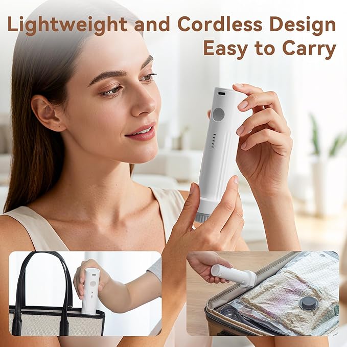 Vacuum Seal Bags for Clothing Travel，15 Combo Size with Cordless Electric Pump，Space saving vacuum bags for travel and clothing storage