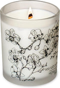 Hemlock Park Frosted Jar Wood Wick Candle Handcrafted with Natural Coconut Wax (Standard 7.2 oz, Sea Salt Orchid)