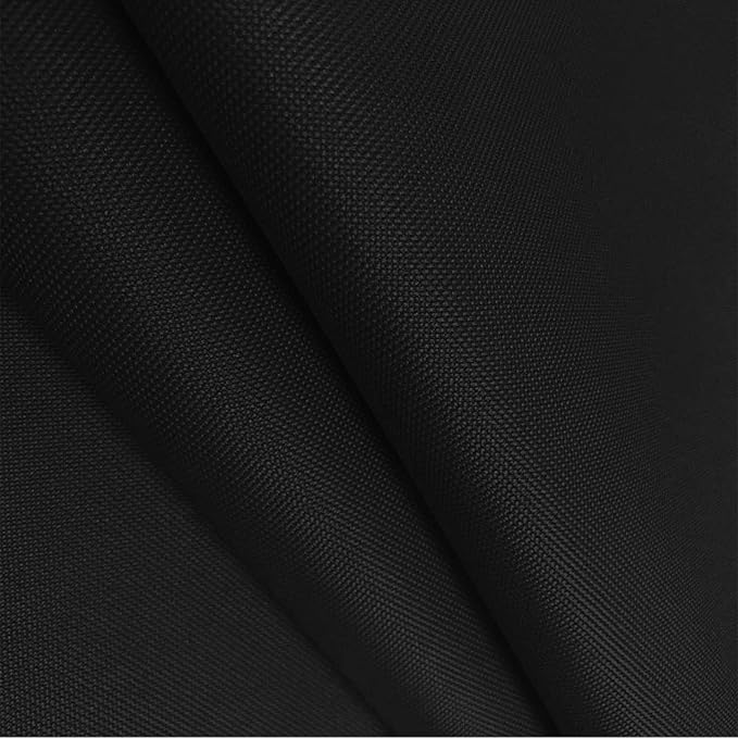 Foreate Waterproof Canvas Fabric by The Yard 600D Upholstery Fabric for Chairs 58" Wide Indoor Outdoor Water Resistant Canvas Polyester Material Sewing DIY Cloth, 1 Yard Black