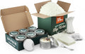 Hearth & Harbor 15 lbs. Soy Candle Wax with Supplies, 4 oz. 24 Pack Tin Jars with Lids, Cotton Candle Wicks, Wick Stickers and Centering Devices - Soy Wax Flakes with Containers for Candle Making