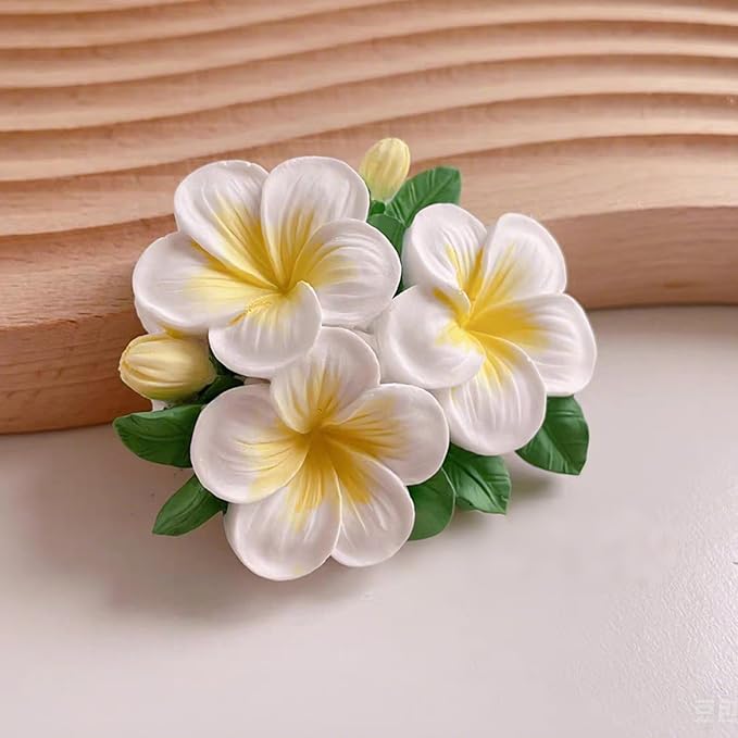 MGLIFEUL 2Pcs Frangipani Flower Candle Wax molds Silicone Shapes for Wax Candles Making Valentine Flower Silicone Large Candle Wax Making molds for Candles moldes de silicona Flores para velas