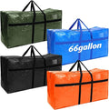 4 Pcs 66 Gallon Extra Large Moving Bags Heavy Duty Storage Bag with Strong Zipper Handle Foldable XXL Jumbo Storage Tote Packing Moving Box for College Dorm Travel Cloth Duffle (4 Colors)
