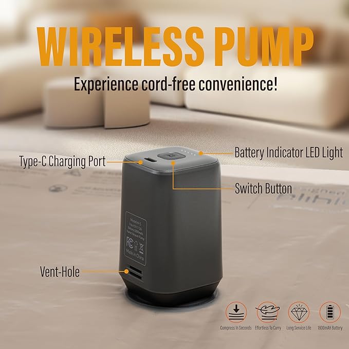 Rechargeable Wireless Pump Travel Vacuum Bags, 12 Pack Portable Storage Bags for Travel and Home, Compression Packing Seal for Clothing, Clothes, Blankets, Luggage, Suitcase