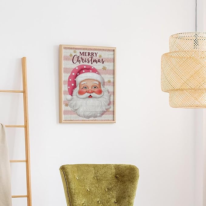 AIVKIEJK Diamond Painting Kits for Adults - Merry Christmas Santa Painting DIY 5D Full Drill Diamond Dots Paintings with Diamonds Gem Art and Crafts Home Decor 16"x20"