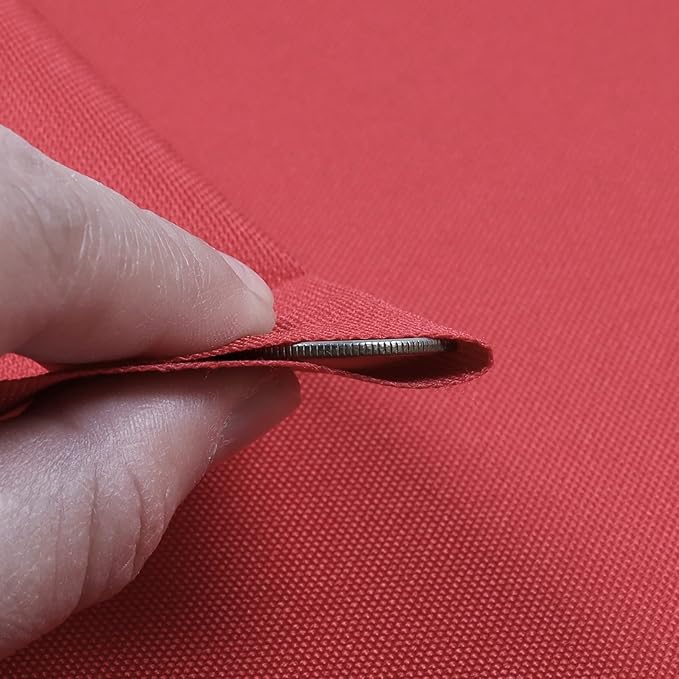 Soft Waterproof Canvas Fabric PU Backing, 600 Denier Ripstop UV Protection 48 x 60 Inch Canvas Cordura Fabric for Outdoor/Indoor, DIY Crafts, Bags, Awning, Marine, Furniture Cover(Red)