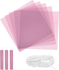 MECCANIXITY Beeswax Candle Making Kit,8x8 Inch 5pcs Pink Beeswax Candle Sheets with 1pcs Cotton Wick for DIY Craft Gift Making