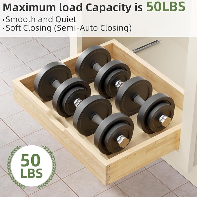 Pull Out Drawers for Cabinets, 28½” W x 21” D Soft Close Slide Out Drawers for Kitchen Cabinets, Cabinet Pull Out Shelves Requires At Least 29.5” Cabinet Opening