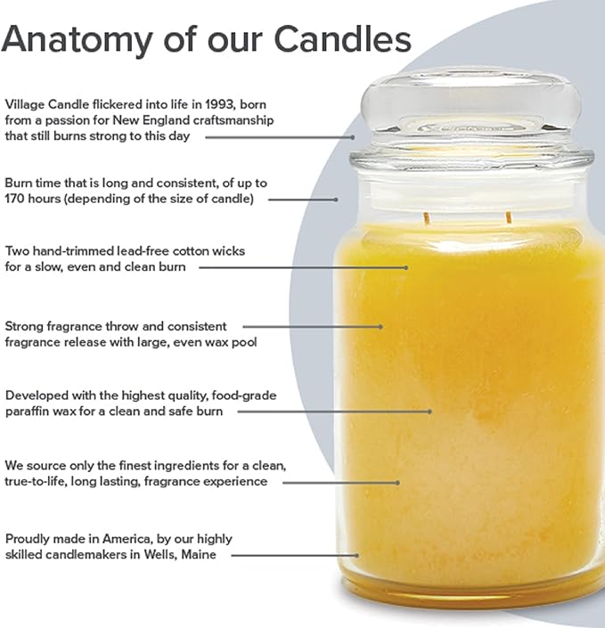 Village Candle Spiced Pumpkin Large Apothecary Jar, Scented Candle, 21.25 oz.