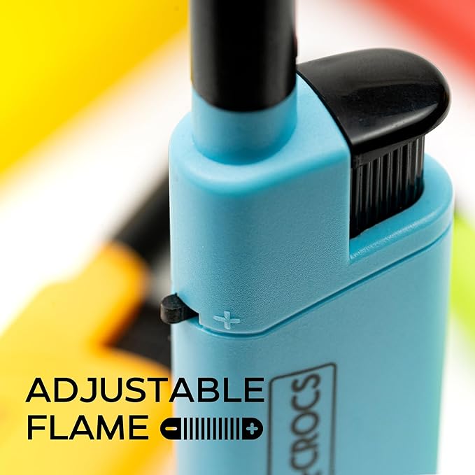 Crocs Candle Lighters - Easy Reach, Refillable, Long BBQ Lighters for Outdoor Use - Butane Refillable - 5 Pack