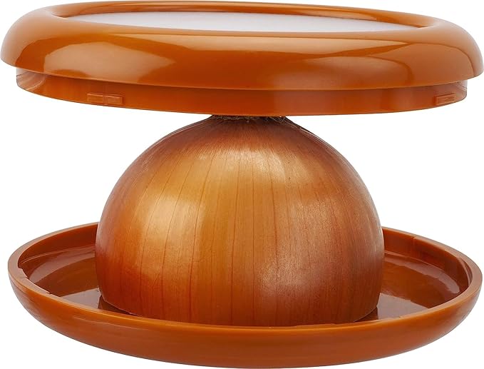 Joie Onion Stretch Pod, Keep Onions Fresh Longer, Refrigerator Storage, Produce Organization, Orange, Pack of 2
