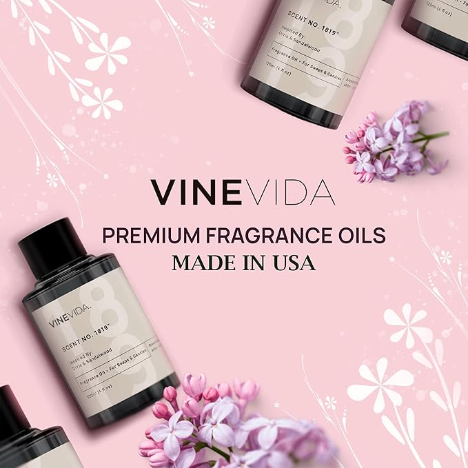 VINEVIDA [16oz] Mimosa & Cardamom Fragrance Oil for Candle Making - Natural Candle Oil Scents - Soap Making Essential Oil - Made in USA
