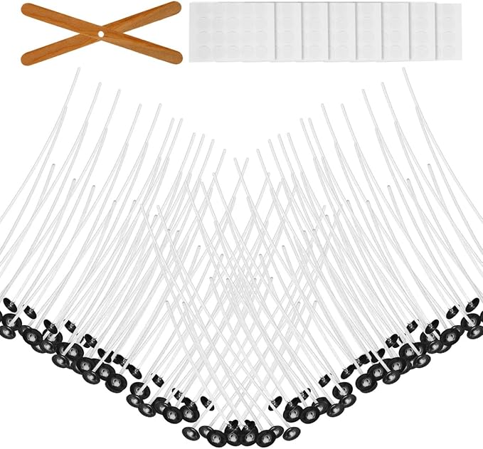 DOITOOL 1 Set DIY Candle Making Kit Candle Making Tools 100 Wicks Wick Stickers and Holders