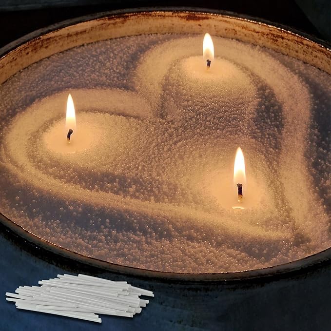 Pearled Candle Wick 2.2 Inch White Cotton Wicks 400-Pack Premium Metal-Free & Lead-Free Candle Wicks for Candle Making
