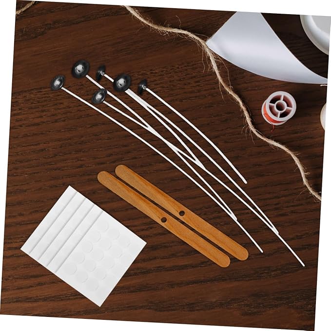Gadpiparty 1set Candle Wicks Kit Wick Holders and Stickers for Candle Making Birthday Parties and Events for Easy Crafting