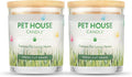 Pet House 9 oz Fresh Cut Grass Scented Candle, Clean Burning, Long Lasting Plant-Based Pet Odor Candle, 60 Hour Burn Time - 2 Pack