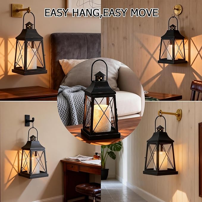 2026 New Candle Warmer Lamp with Timer,Compatible with 3 Wick Candles Jars,Vintage Candle Warmer Lantern Lamp,Dimmable Farmhouse Candle Lamp Warmer,Fully Enclosed and Hanging Up Designed