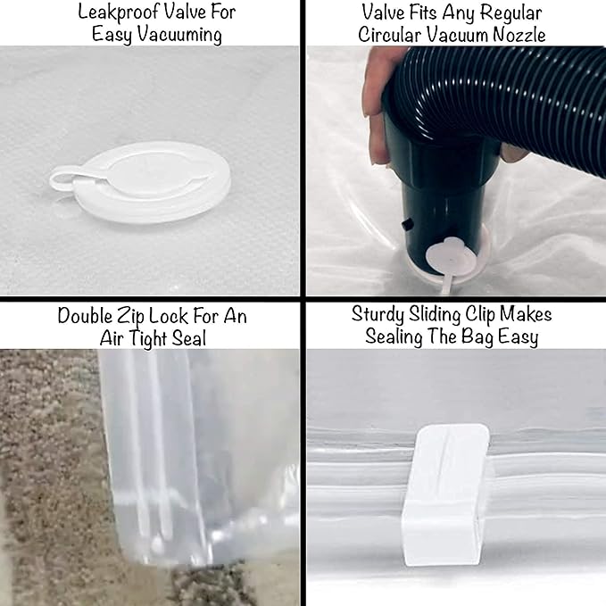 Mattress Vacuum Bag for Moving, Vacuum Seal Mattress Bag for Memory Foam or Inner Spring Mattresses, Compression and Storage for Returns, Leakproof Valve and Double Zip Seal (Twin/Twin-XL)
