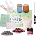 DARJEN Candle Making Kits for Adults- Soy Candle Making Supplies with 2 Candle Jars(Blue, Amber), Wax, Scents, Card & More, DIY Starter Candle Making Kit, Full Set DIY Arts & Crafts Gift