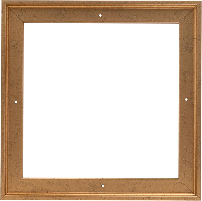 Pixy Canvas Floater Frame 41x41 for 3/4 (0.75) inch Deep Canvas Paintings/Canvas Prints/Wood Canvas Panels/Wall Art/Wall Decor/Home Decor/Artwork (Rustic Gold, 41 x 41 inch, Square)