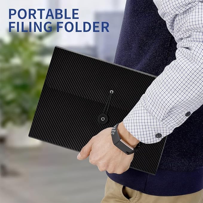 3Pcs Expanding File Folder, 13 Pockets Accordion File Holder Organizer, A4 Letter Size Paper Document Receipt Organizer Accordian Filing Folder for Classroom, Home, Office and Travel