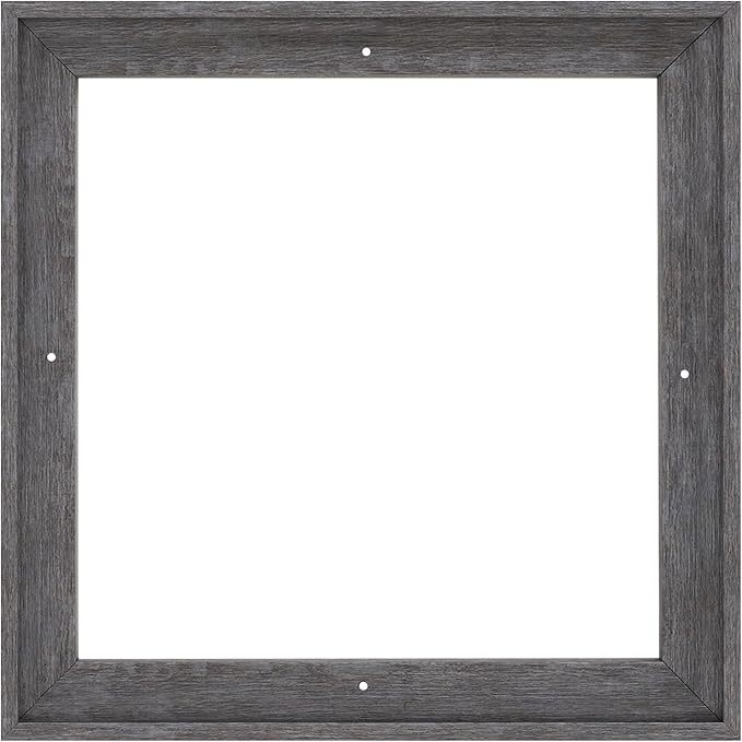 Pixy Canvas Floater Frame 29x29 for 1-1/2 (1.5) inch Deep Canvas Paintings/Canvas Prints/Wood Canvas Panels/Wall Art/Wall Decor/Home Decor/Artwork (Rustic Gray, 29 x 29 inch, Square)