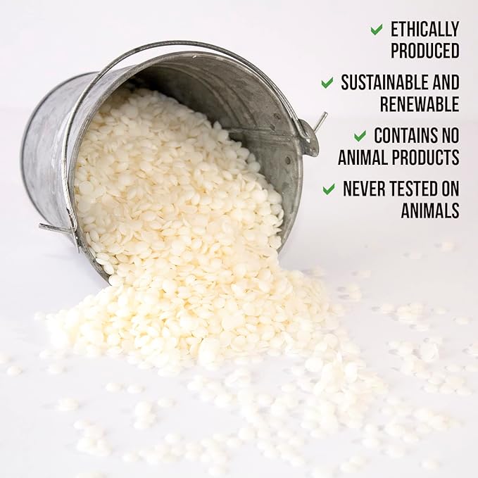 American Soy Organics Freedom Soy Wax Beads for Pillar Candle Making - Natural Candle Making Supplies - Paraffin-Free,Beeswax-Free Candle Wax for Votives, Pillars, Tarts, Tealights and Wax Melts 25lbs