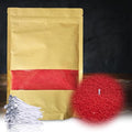 DRMAISON Pearled Candle Wax Sand DIY Kit - 35.3 oz, Bright Red, Non-Toxic&Smoke-Free, Refillable with 60 Wicks, Long-Lasting Flame, Highly Customizable for Wedding, Party&Holiday Decor