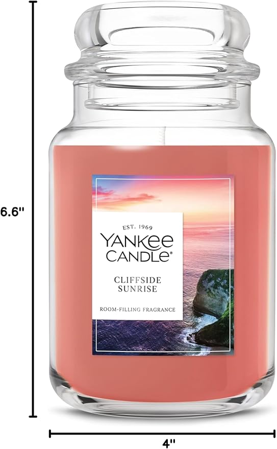 Yankee Candle Cliffside Sunrise Scented Candle, 22oz Large Jar with up to 150 Hour Burn Time, Giftable