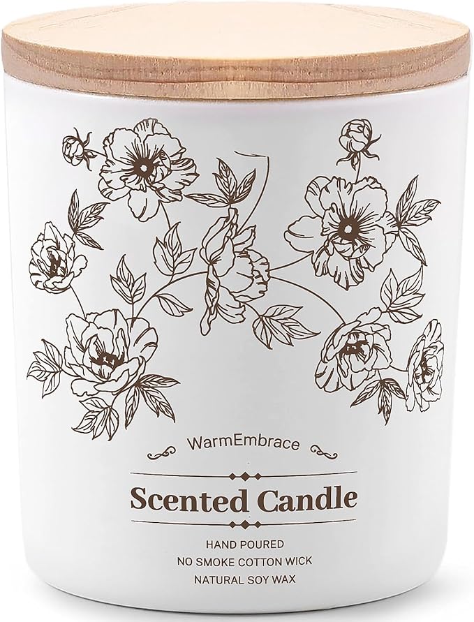 Deluxe Scented Candle for Women & Men, Vanilla Coconut Soy Wax Candle,11.5 Oz Jar Candle for Home, Scented-98 Hour Long Lasting Burning, Suitable Present for Thanksgiving, Christmas & Birthday