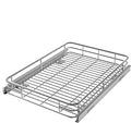 JOWBOOW Cabinet Pull Out Shelves (17" W x 21" D), Heavy-Duty Premium Collection Slide Out Shelves, Metal Roll Out Shelves for Kitchen Cabinets, Anti-Rust Chrome Finish