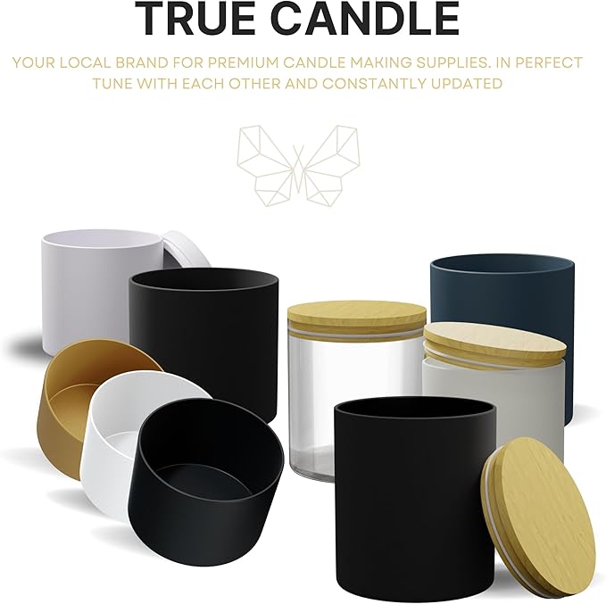 True Candle Pure White Tins - 24x 4 oz Candle Containers