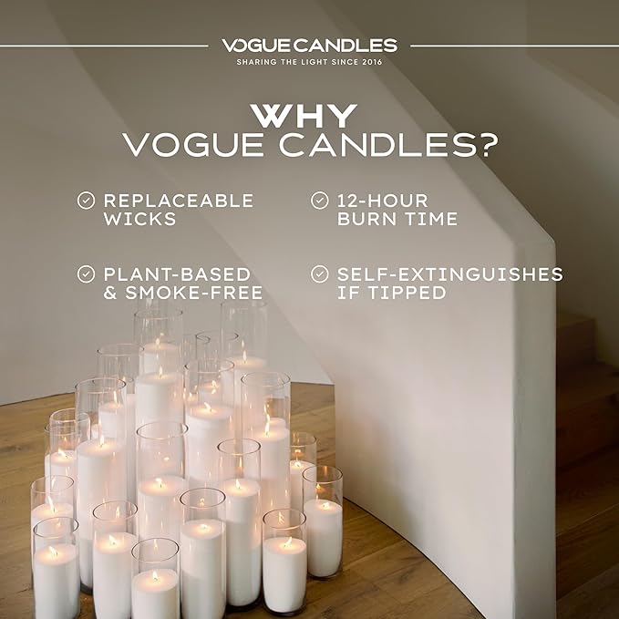 Vogue Candles White Pearled Candle Sand Wax (5 LB) – Mother’s Day Candle Kit with 50 Cotton Wicks for DIY Home Lighting – Plant-Based & Reusable Wax Granules Refill for Clean Burning & Custom Vessels