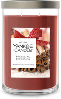 Yankee Candle Large Tumbler Scented Candle with up to 80 Hour Burn Time, Premium Plant Wax Blend for Consistent Burn, 20 oz Tumbler Candle with Room Filling Fragrance, Sparkling Cinnamon