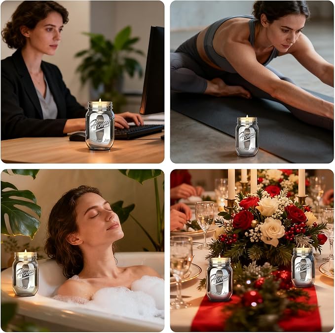 Scented Candle Smoke Gray Sands Scented, Classic 22oz Large Jar Single Wick Candle, Over 110 Hours of Burn Time, Perfect for Creating Relaxing Atmosphere (Sage and Sea Salt)